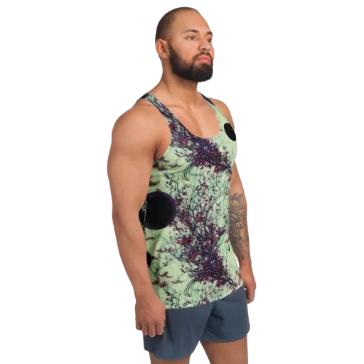 Celestial Bloom on a Men's Tank Top