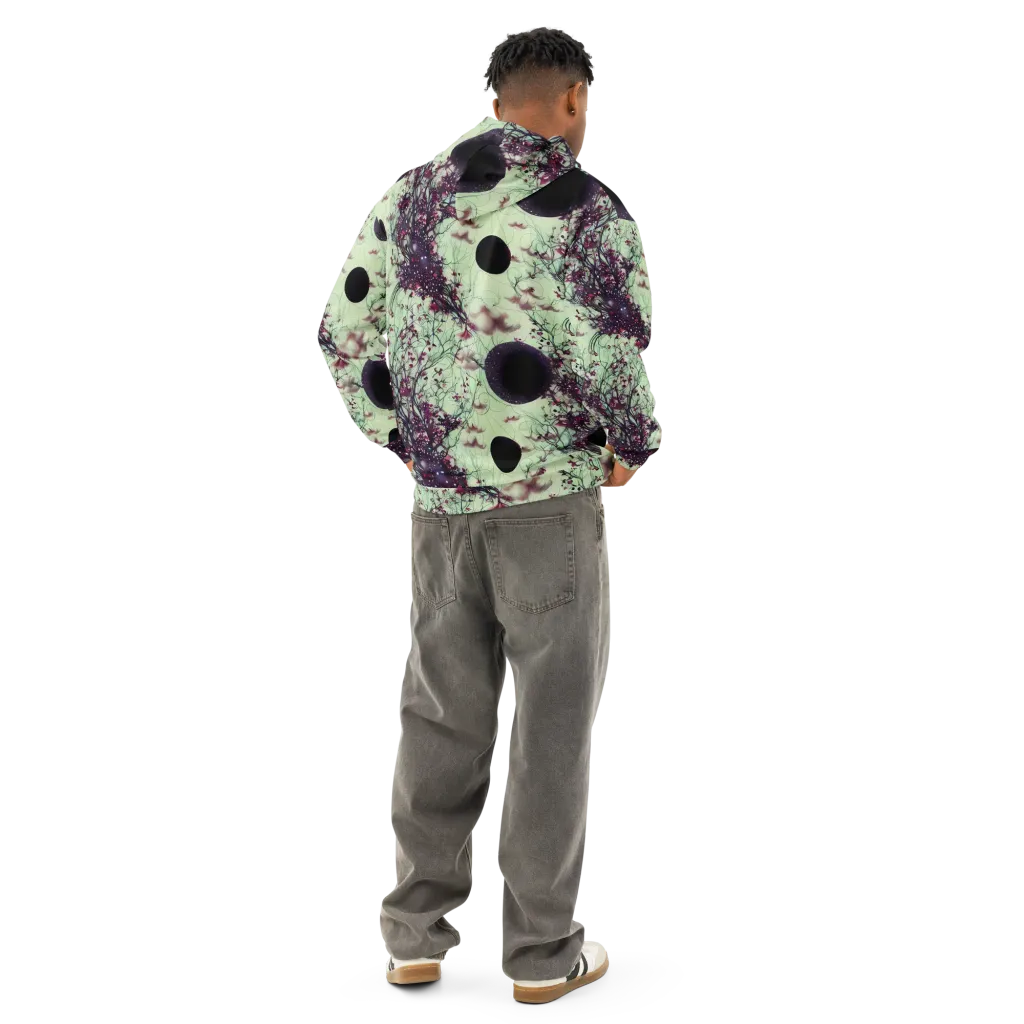 Celestial Bloom on Cotton Hoodie — Back