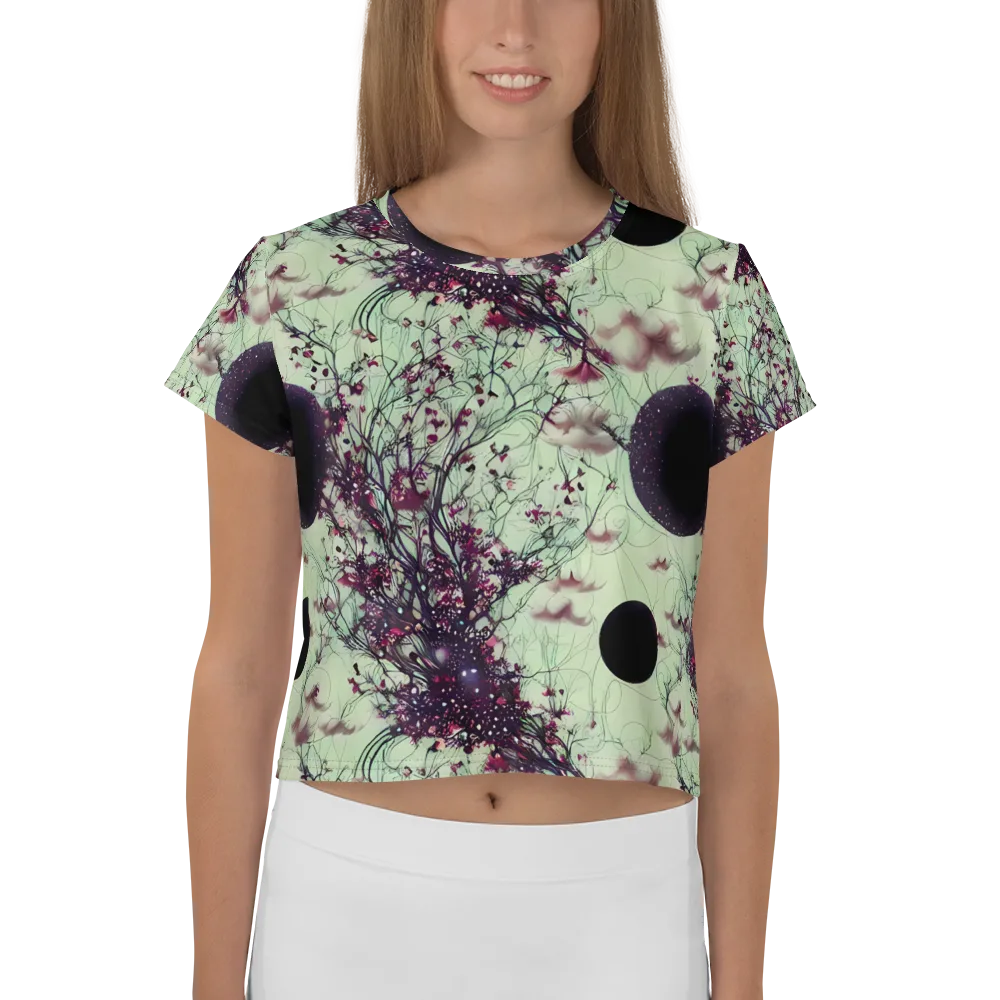 Celestial Bloom on Crop Tee — Front