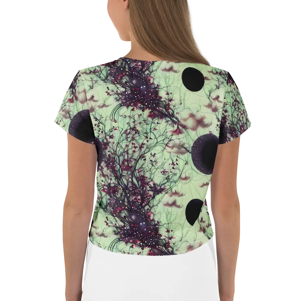 Celestial Bloom on Crop Tee — Back
