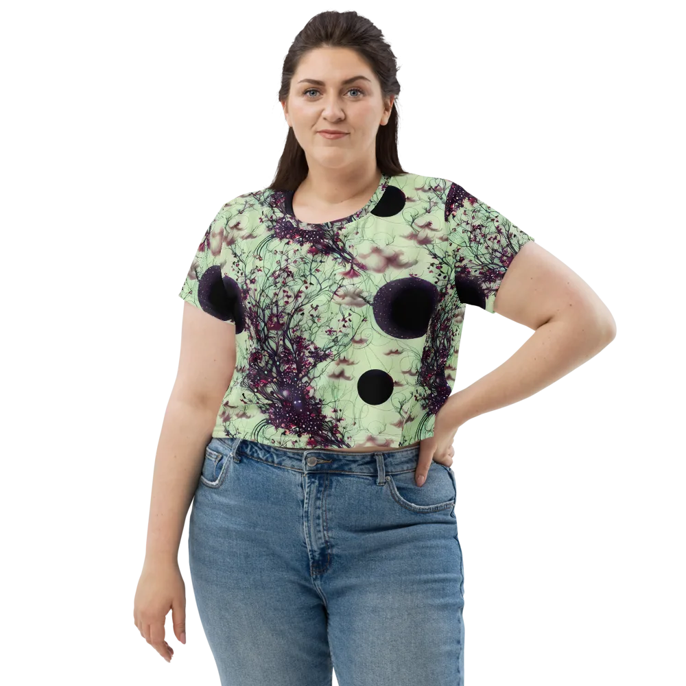 Celestial Bloom on Crop Tee — Front