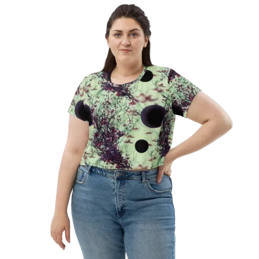 Celestial Bloom on a Crop Tee