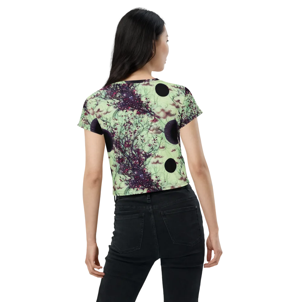 Celestial Bloom on Crop Tee — Back