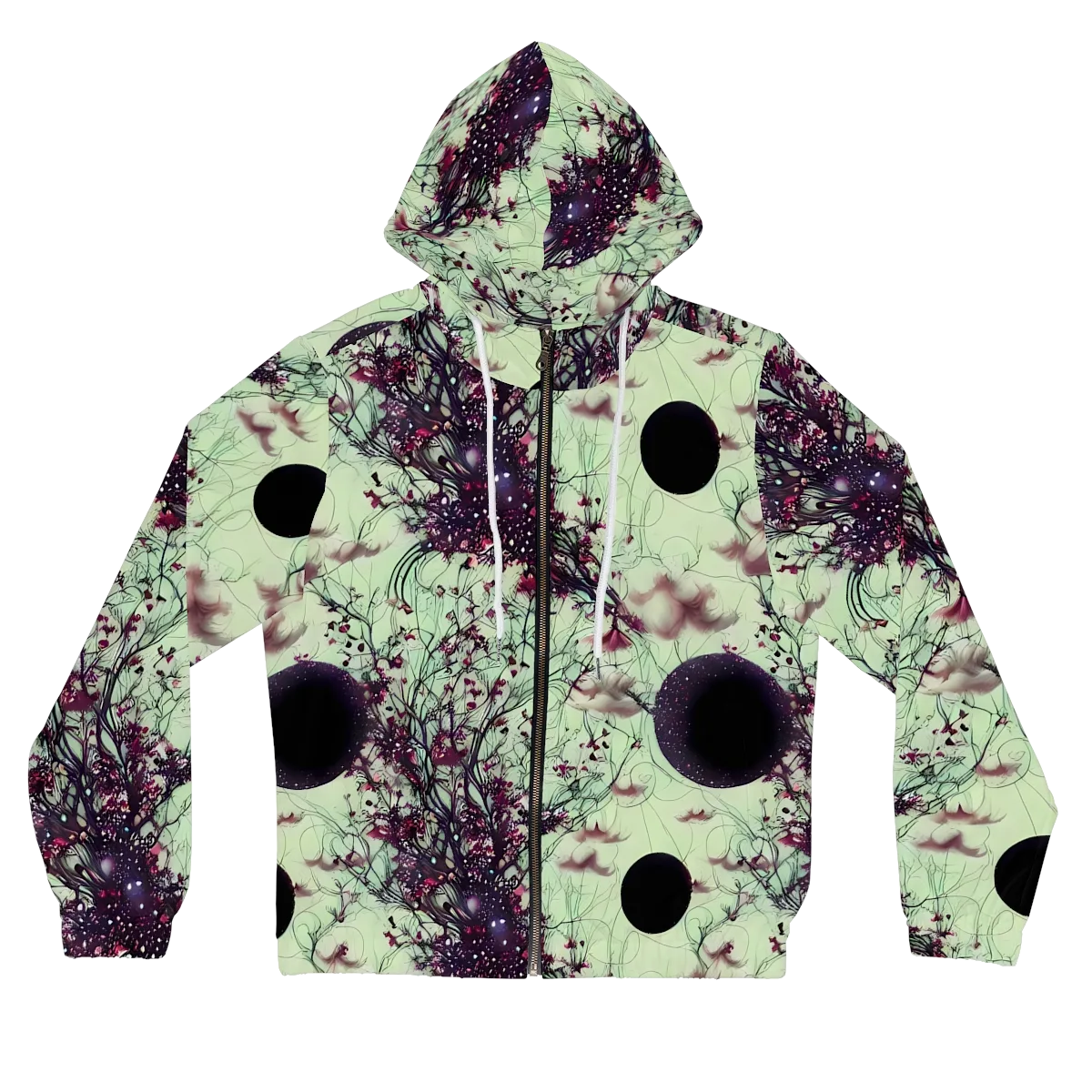 Celestial Bloom on Women's Full-Zip Hoodie — Front