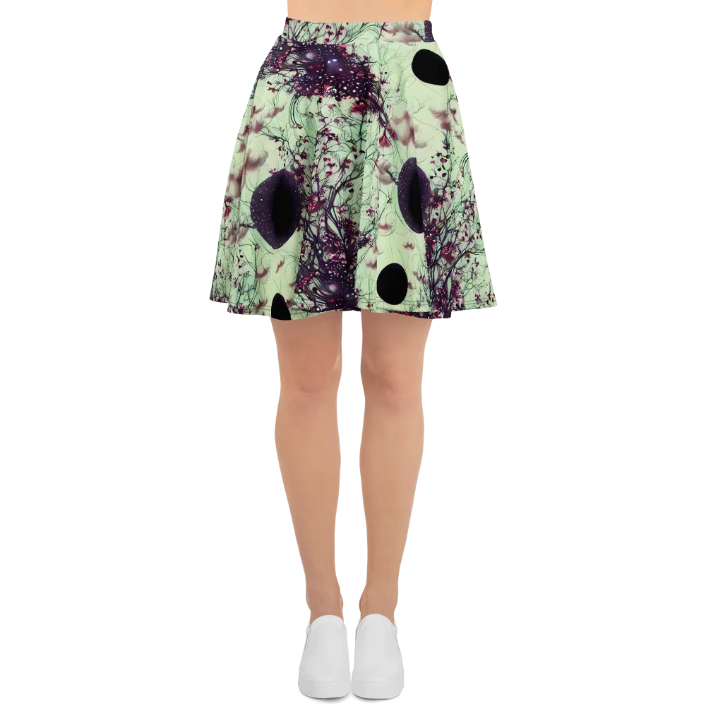Celestial Bloom on Skater Skirt — Front