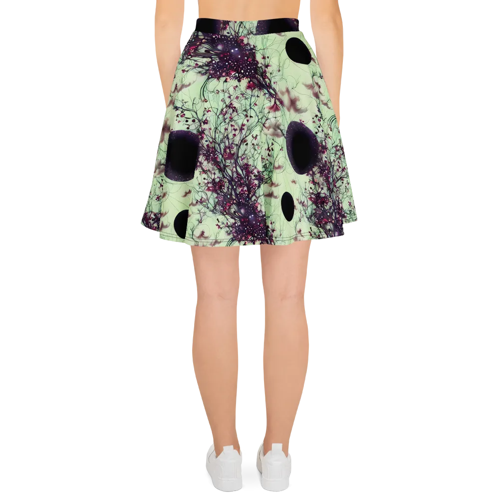Celestial Bloom on Skater Skirt — Back