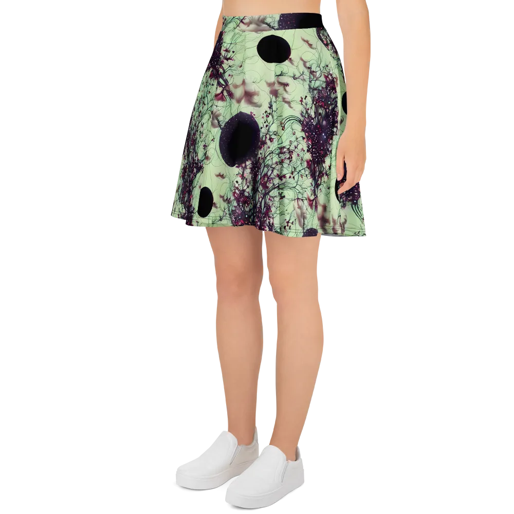 Celestial Bloom on Skater Skirt — Left