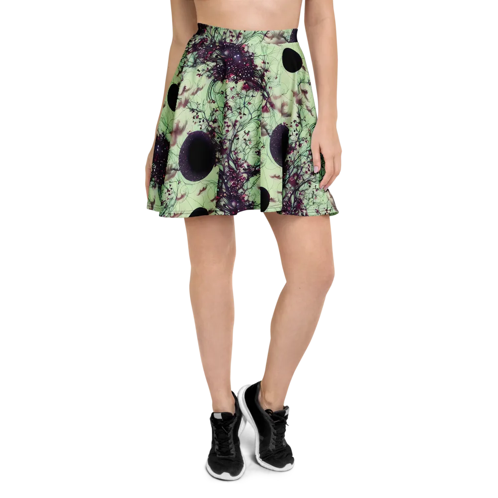 Celestial Bloom on Skater Skirt — Front