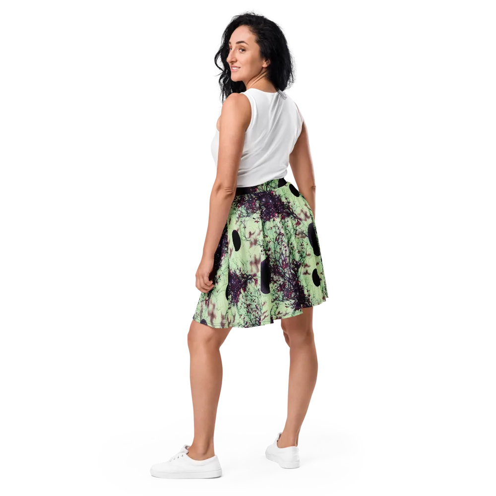 Celestial Bloom on Skater Skirt — Back