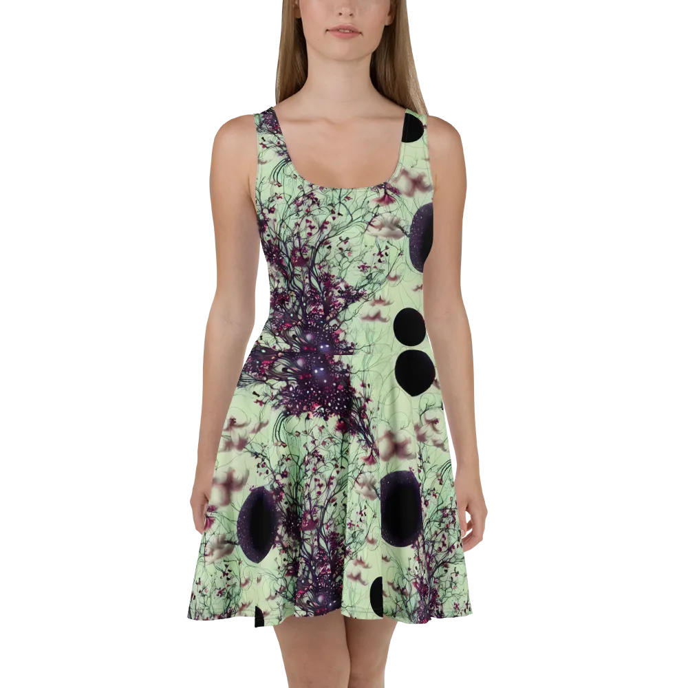 Celestial Bloom on Skater Dress — Front