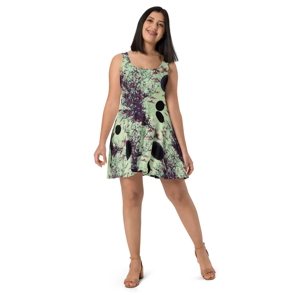 Celestial Bloom on Skater Dress — Front