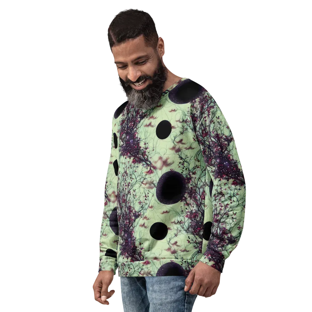 Celestial Bloom on Sweatshirt — Left Front