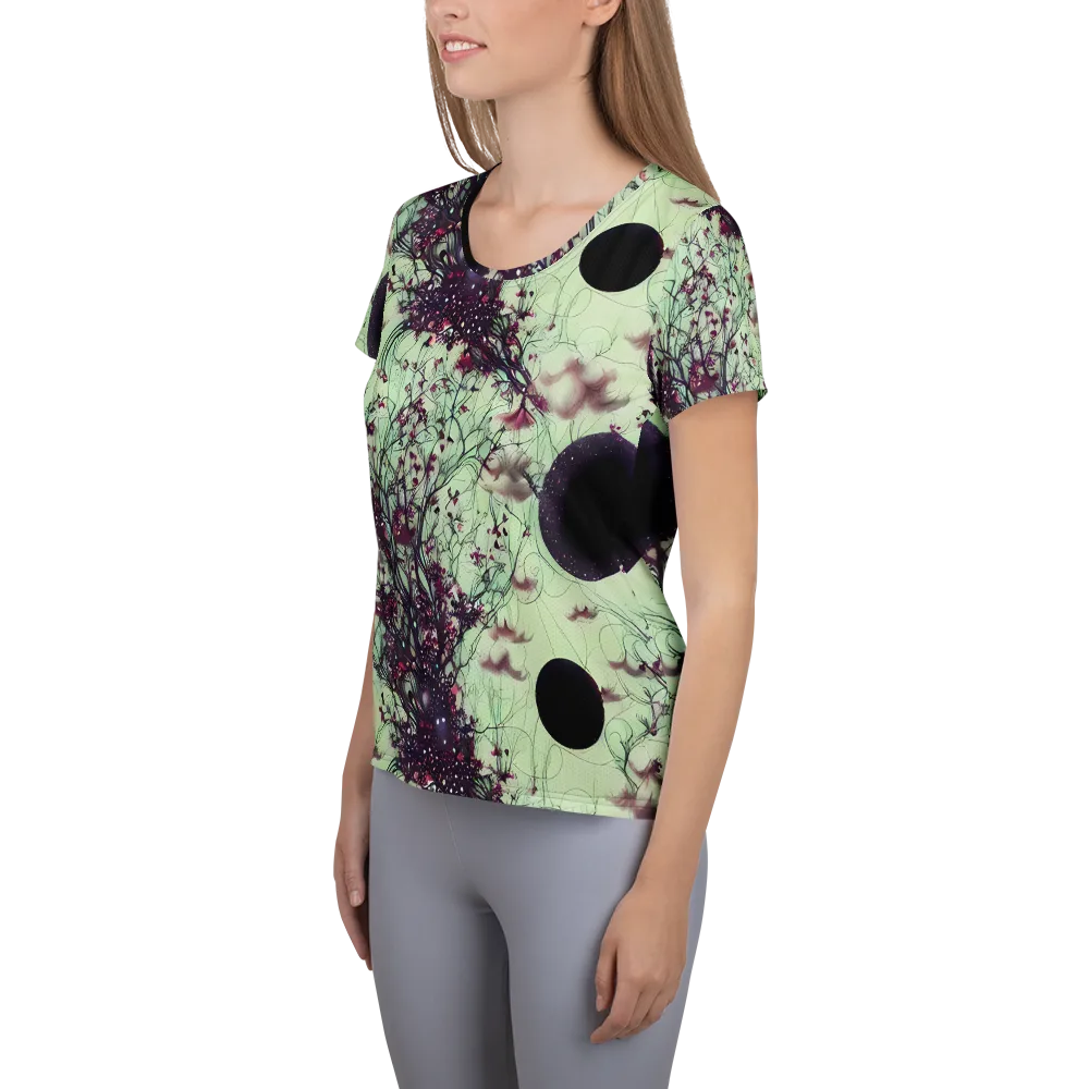 Celestial Bloom on Women's Athletic T-Shirt — Left