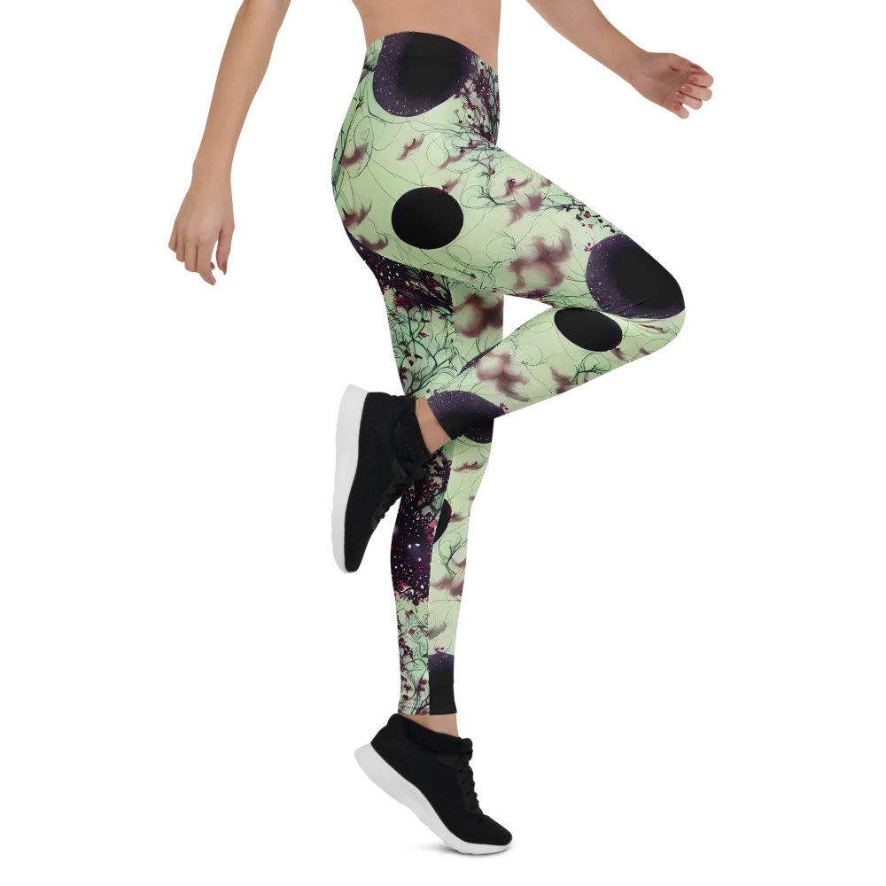 Celestial Bloom on Leggings — Right