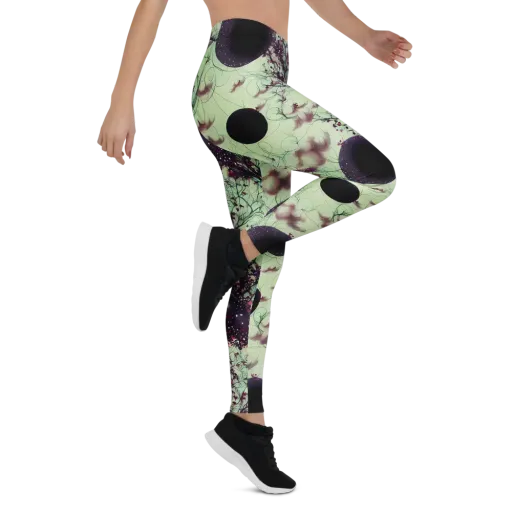 Celestial Bloom on a Leggings