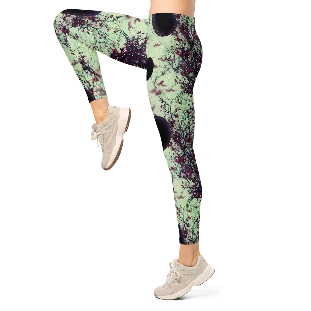 Celestial Bloom on Leggings — Left