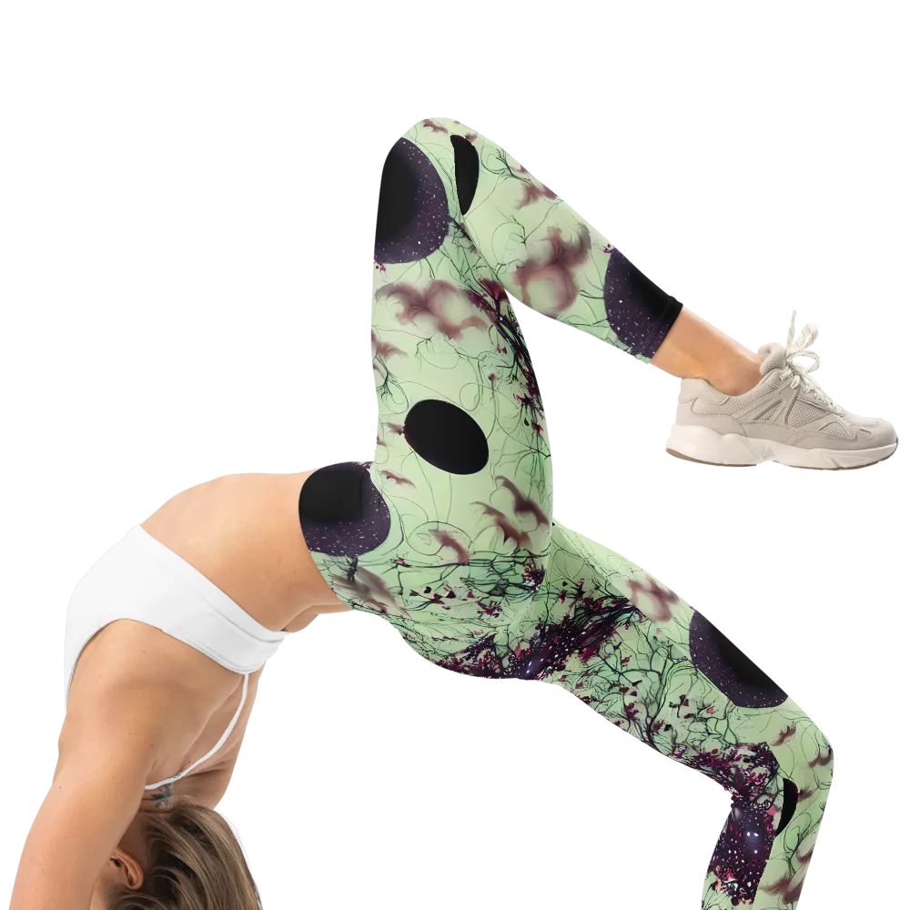 Celestial Bloom on Leggings — Right