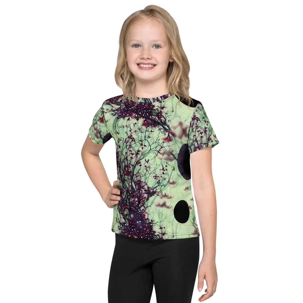 Celestial Bloom on Kids Crew Neck T-Shirt — Front