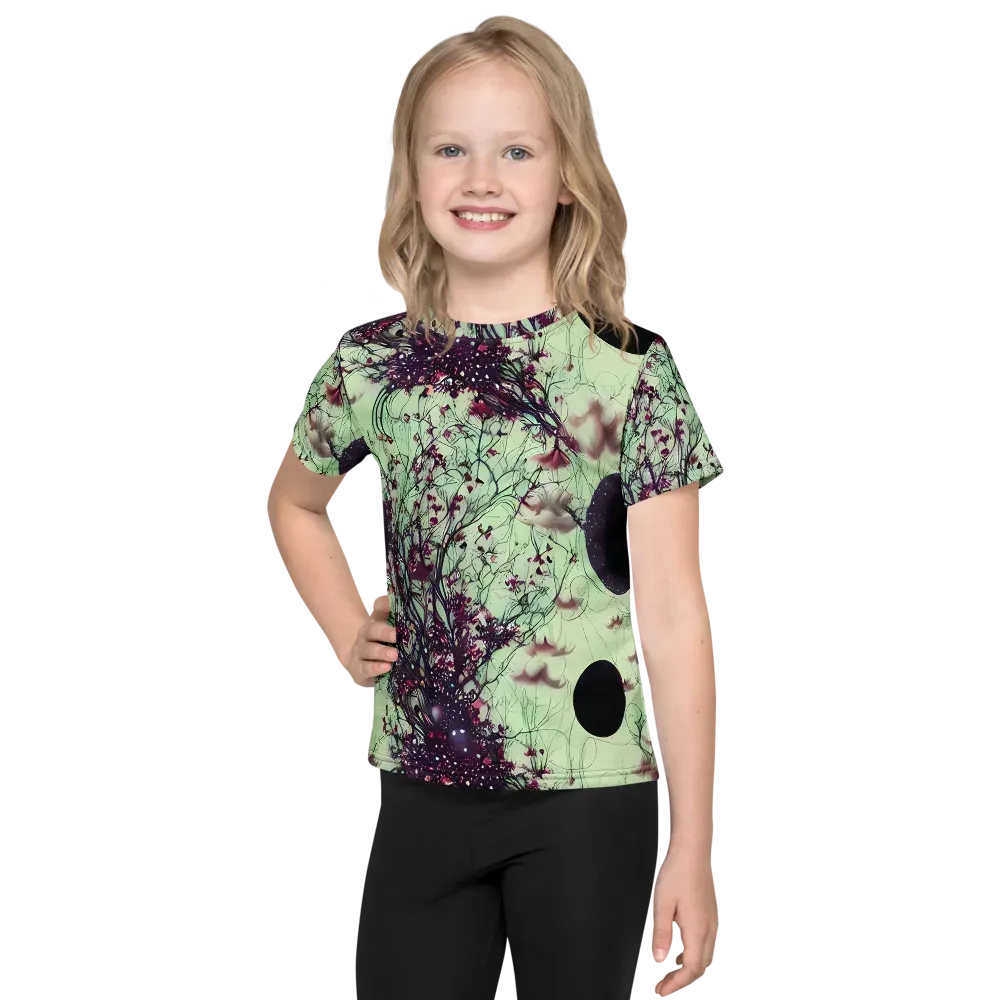 Celestial Bloom on Kids Crew Neck T-Shirt — Front