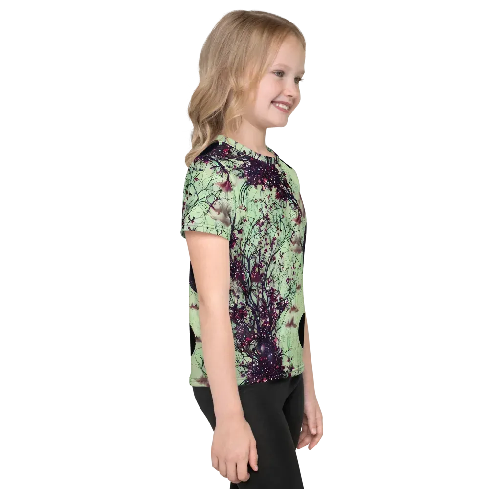 Celestial Bloom on Kids Crew Neck T-Shirt — Right