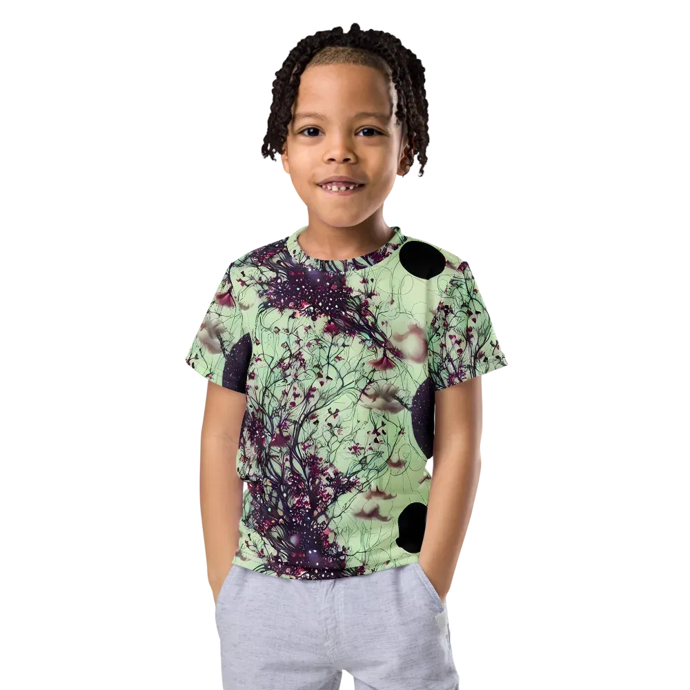 Celestial Bloom on Kids Crew Neck T-Shirt — Front