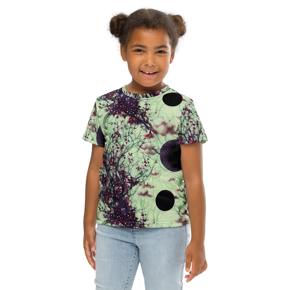 Celestial Bloom on Kids Crew Neck T-Shirt — Front