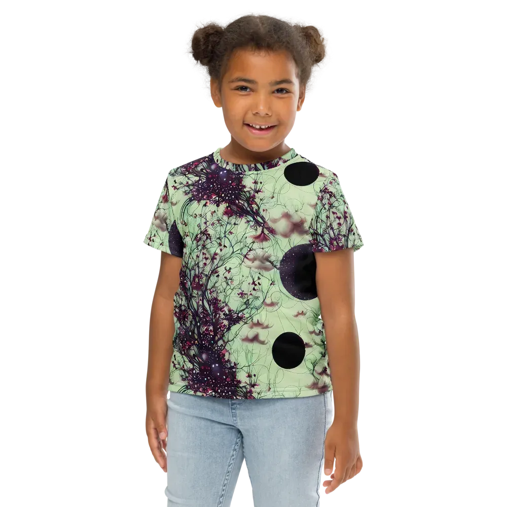 Celestial Bloom on Kids Crew Neck T-Shirt — Front