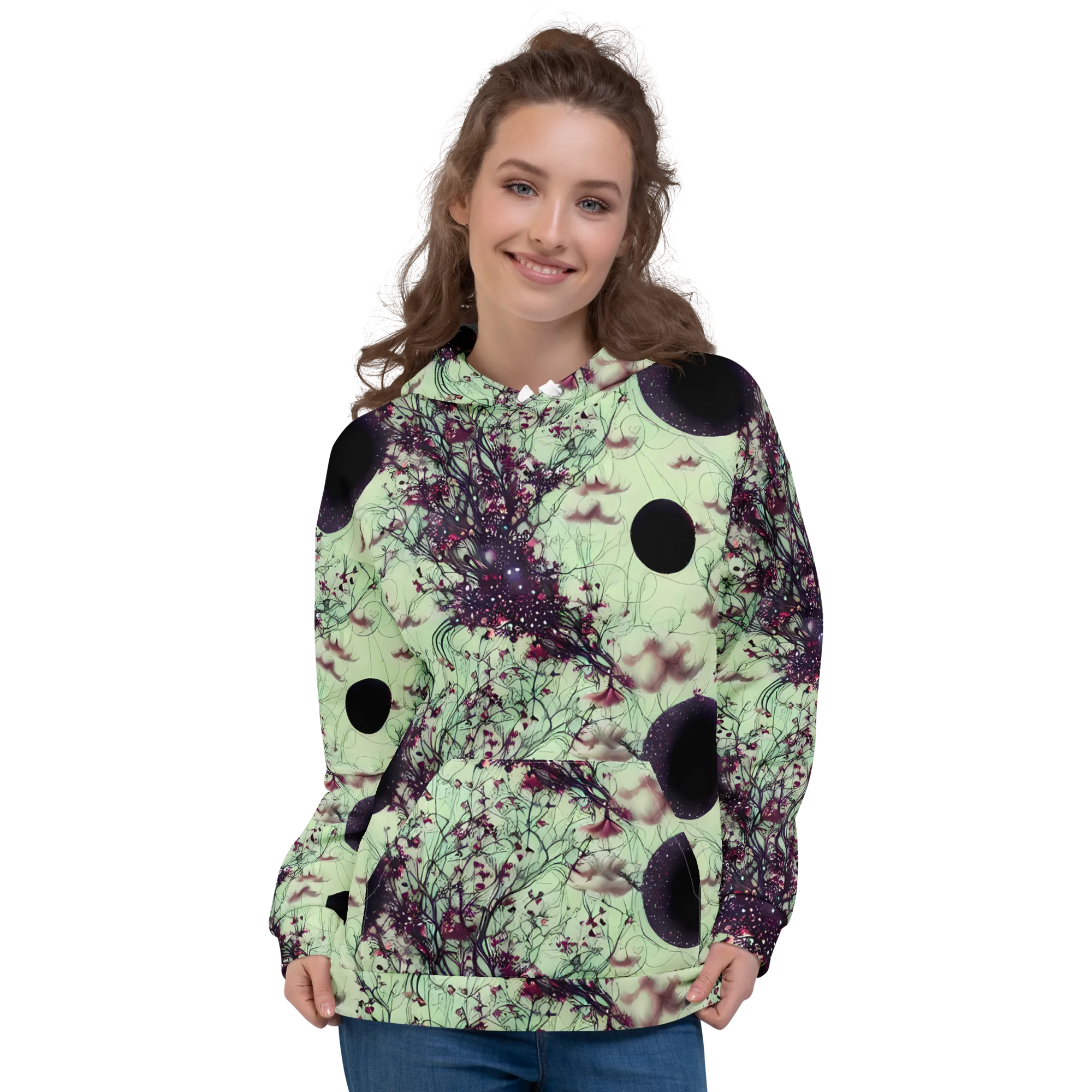 Celestial Bloom on Hoodie — Front