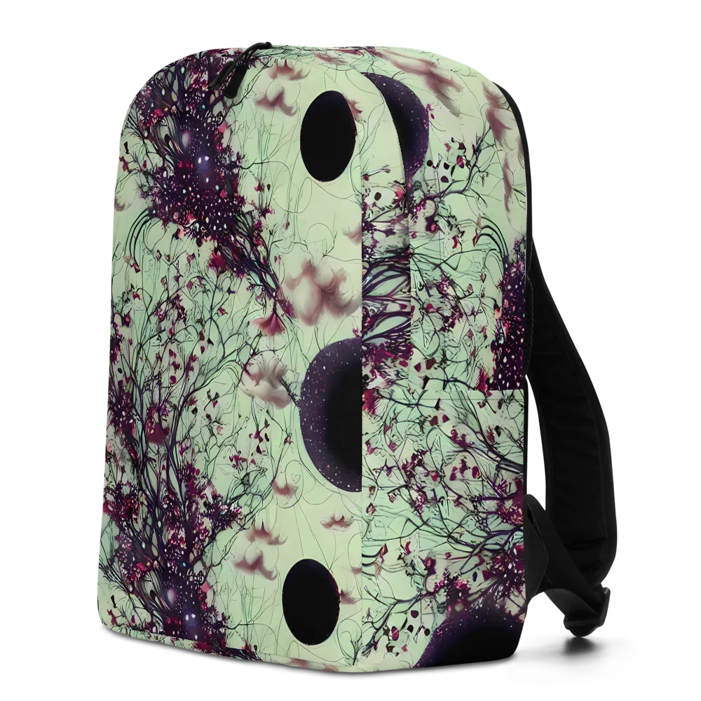 Celestial Bloom on Minimalist Backpack — Left