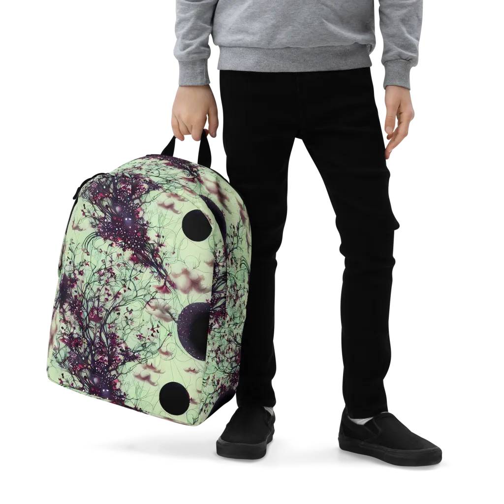 Celestial Bloom on Minimalist Backpack — Zoomed-in