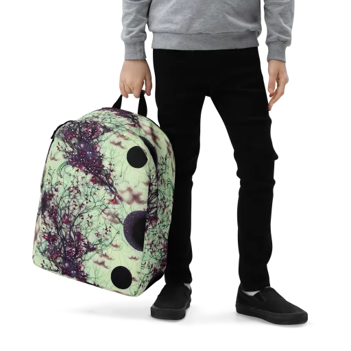Celestial Bloom on a Minimalist Backpack