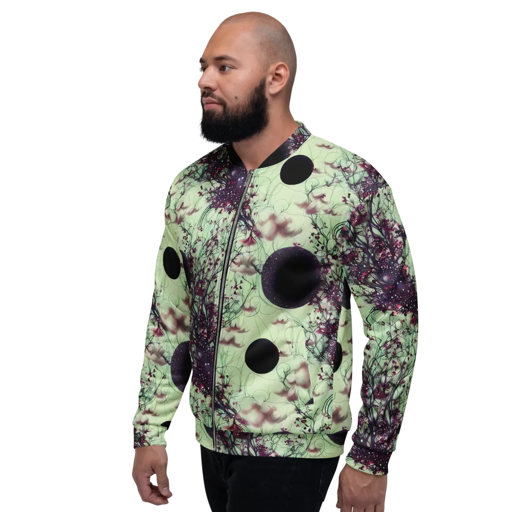 Celestial Bloom on Bomber Jacket — Left