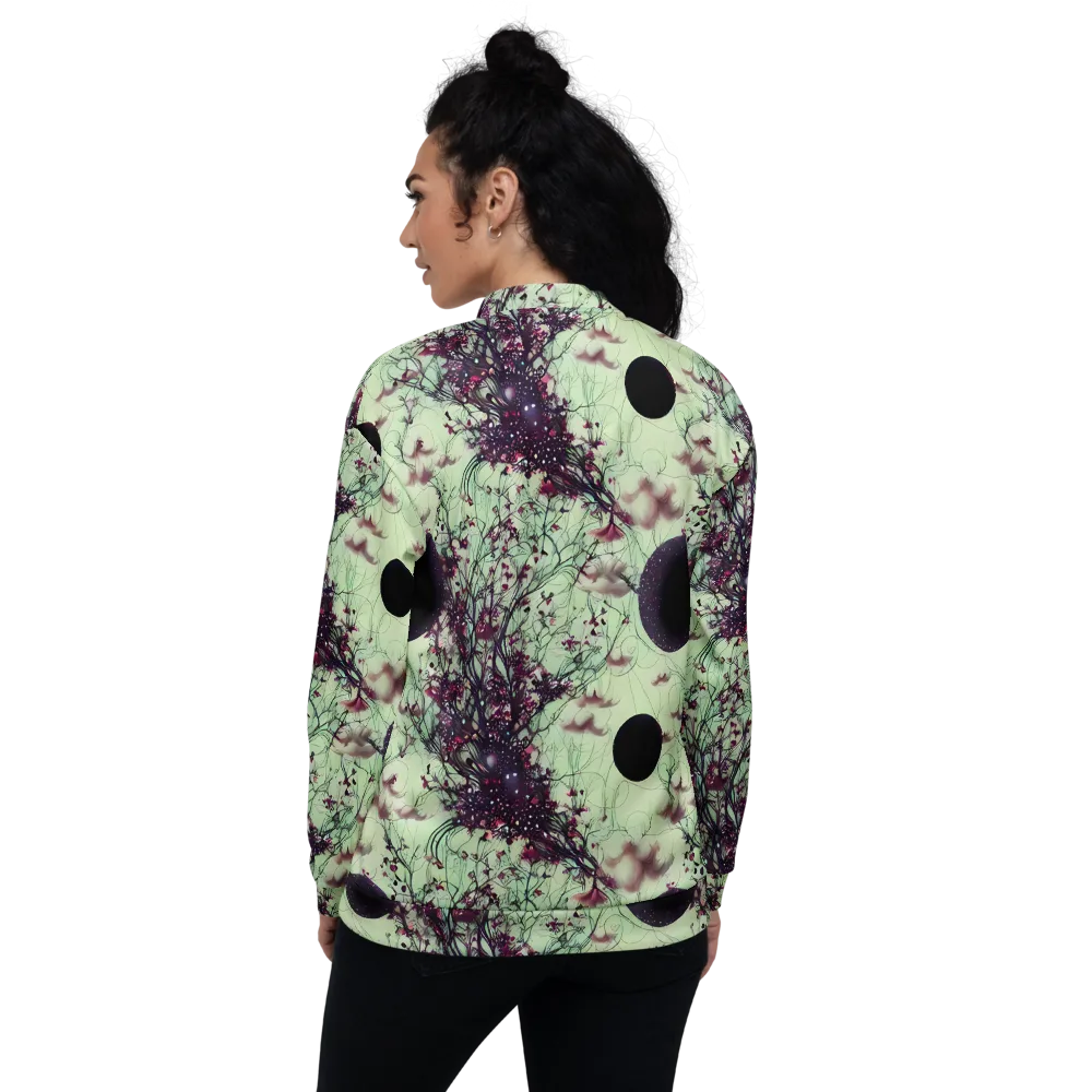 Celestial Bloom on Bomber Jacket — Back