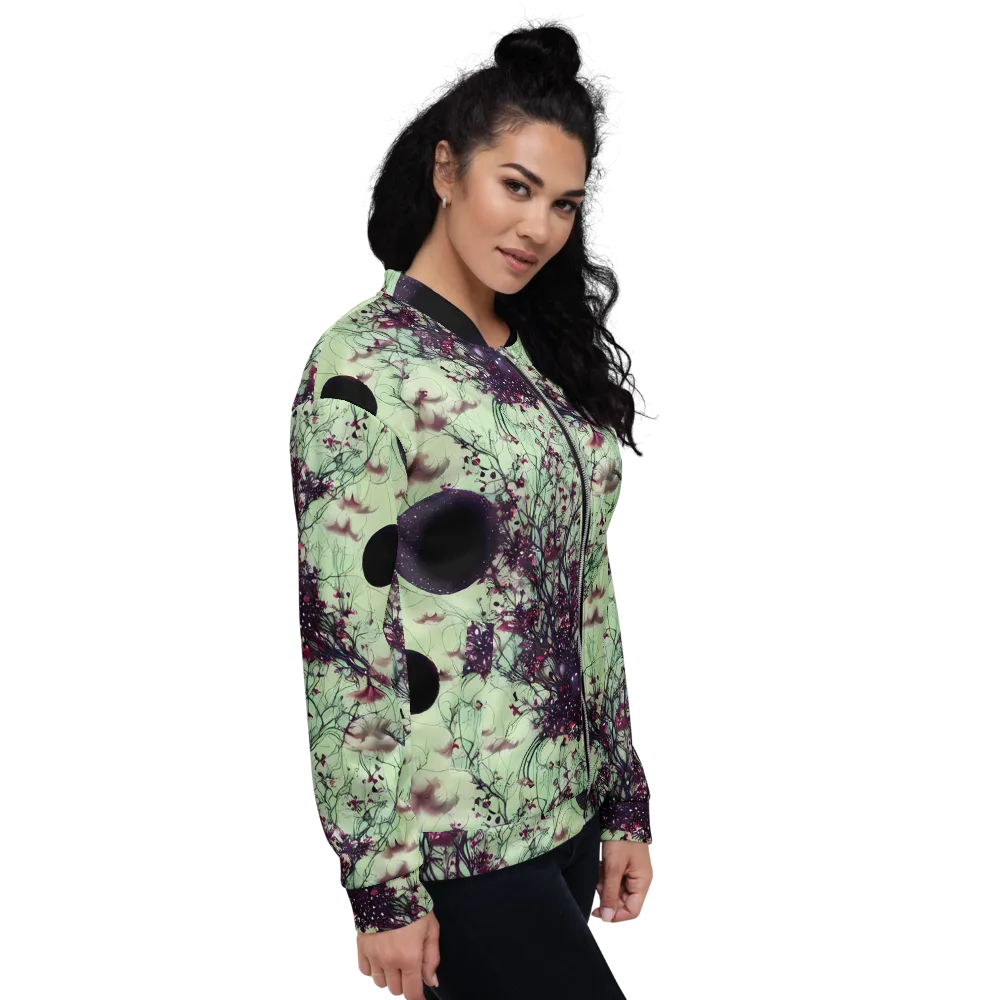 Celestial Bloom on Bomber Jacket — Right