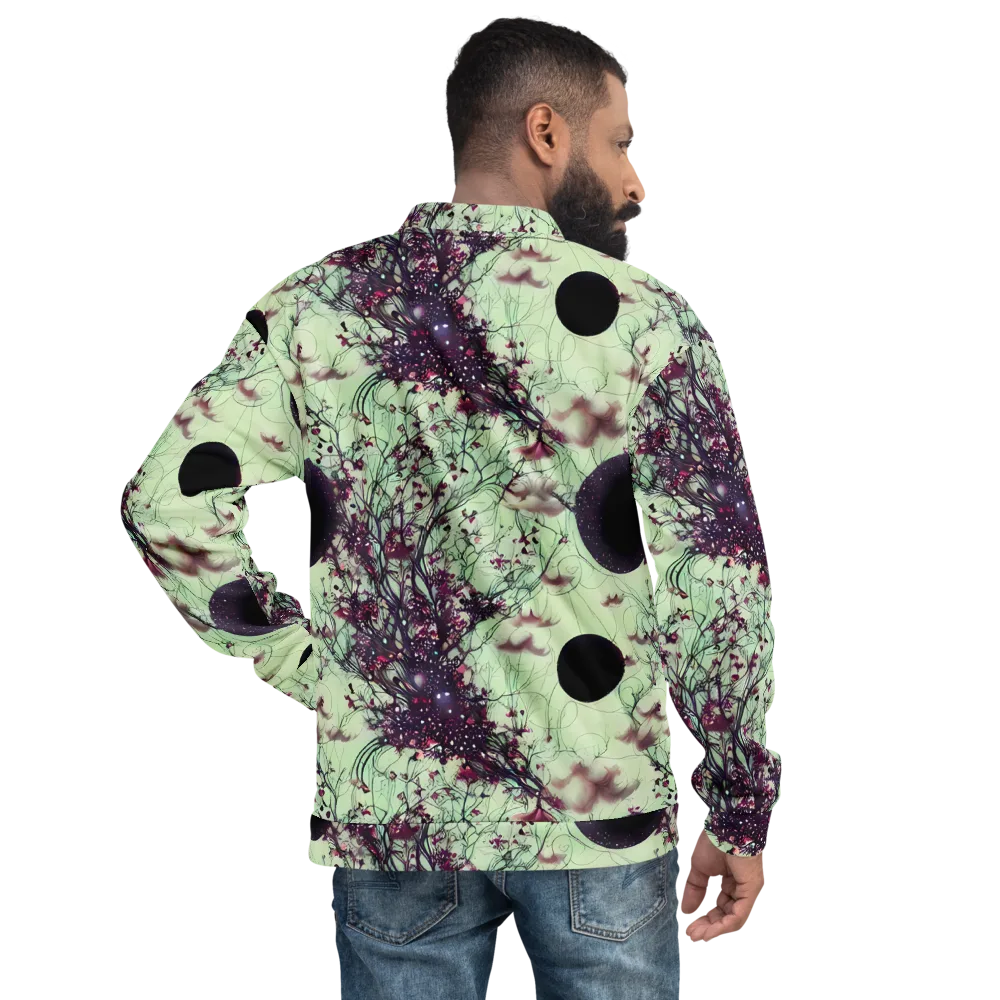 Celestial Bloom on Bomber Jacket — Back