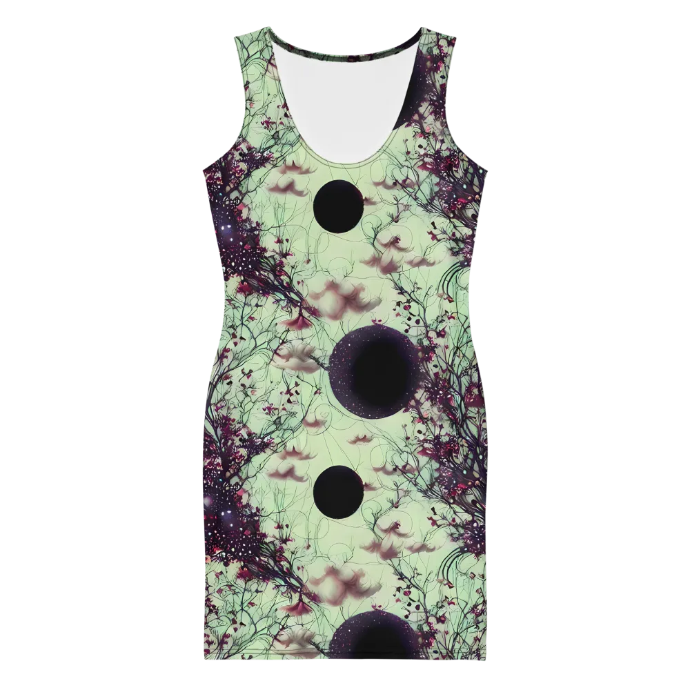Celestial Bloom on Bodycon Dress — Front