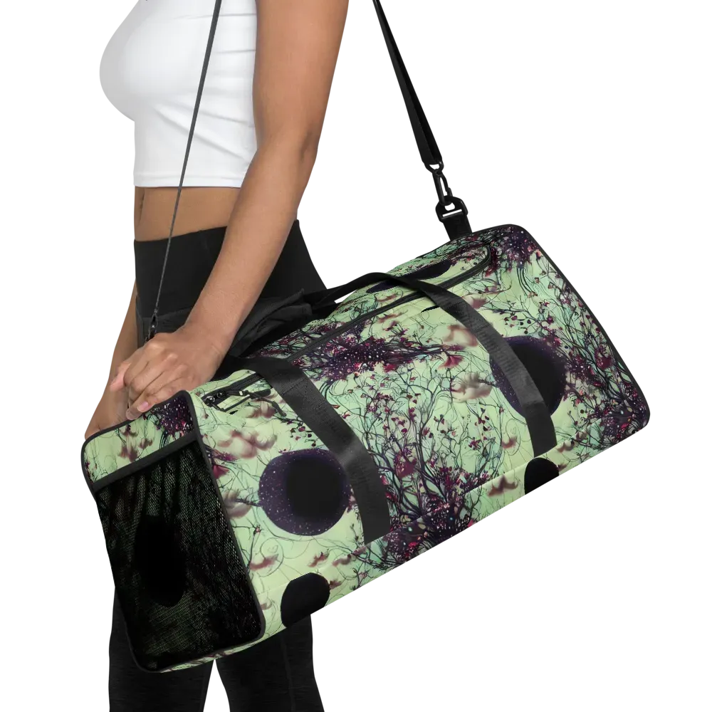 Celestial Bloom on Duffle Bag — Front
