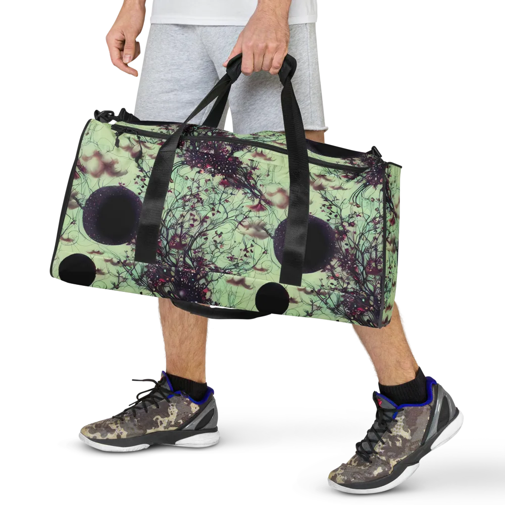 Celestial Bloom on Duffle Bag — Front