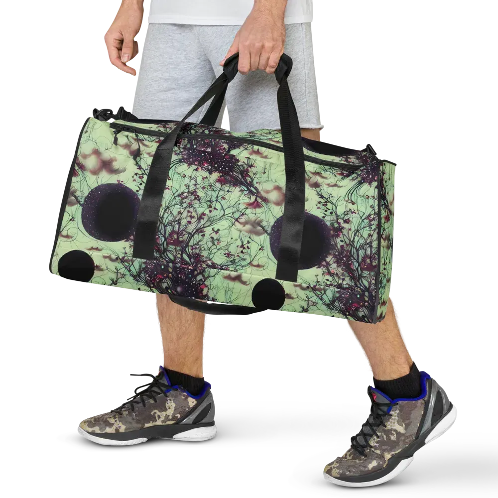 Celestial Bloom on Duffle Bag — Front