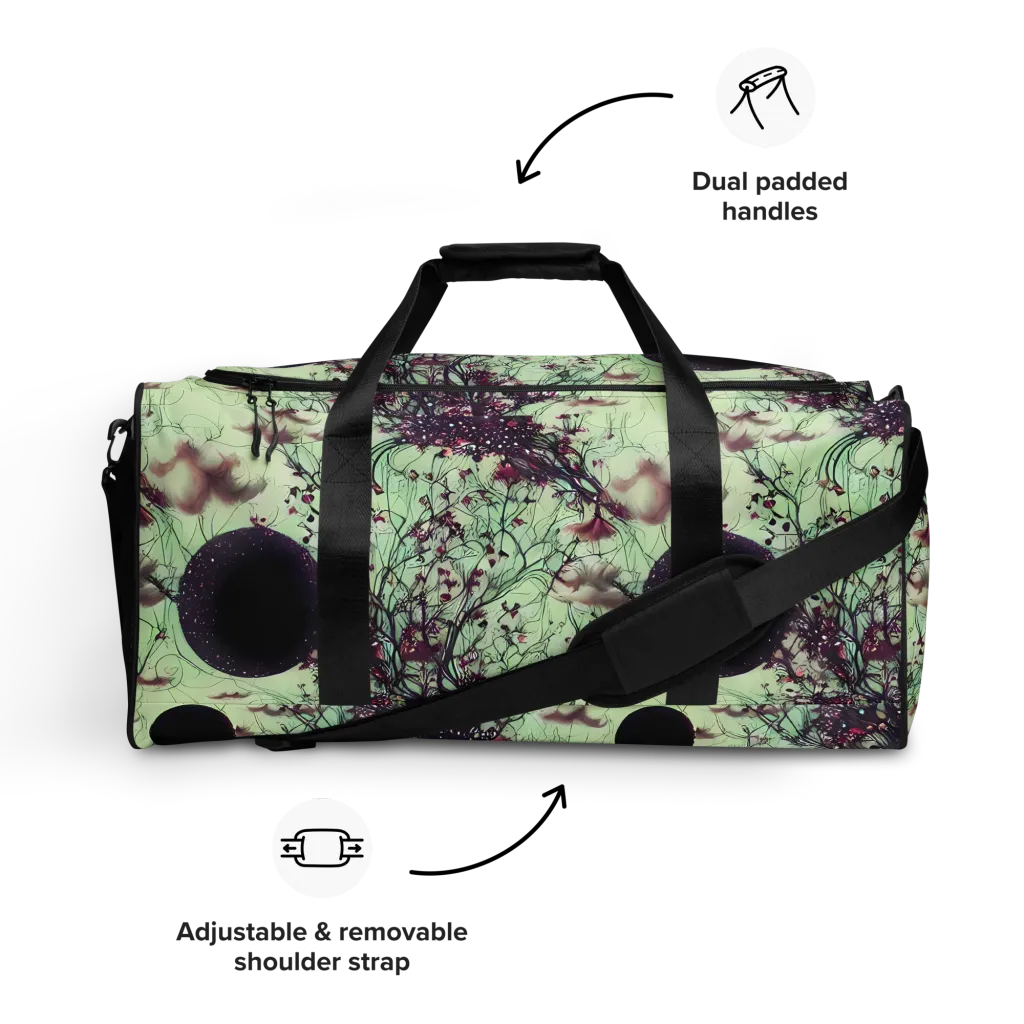 Celestial Bloom on Duffle Bag — Front