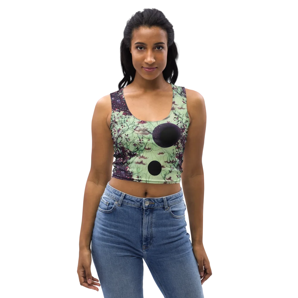 Celestial Bloom on Crop Top — Front