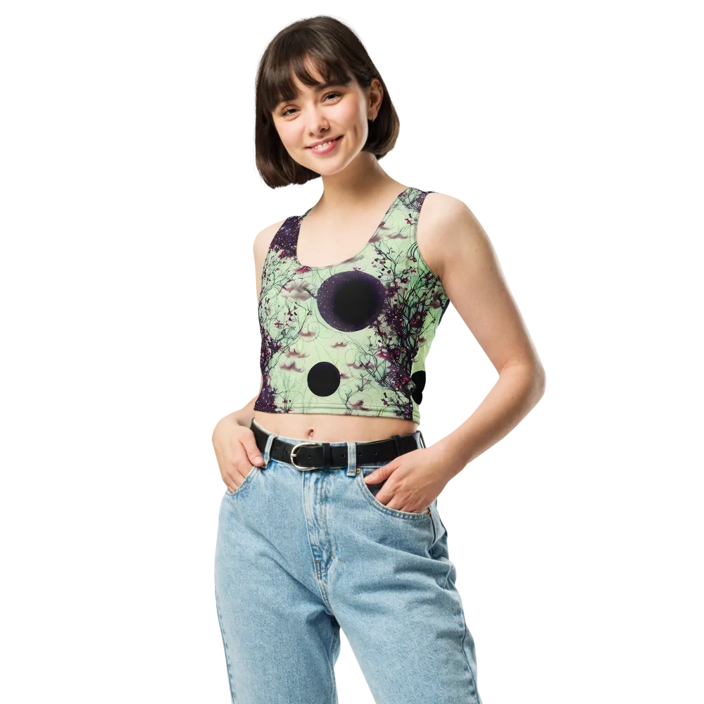 Celestial Bloom on Crop Top — Front