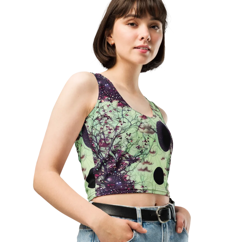 Celestial Bloom on Crop Top — Right Front