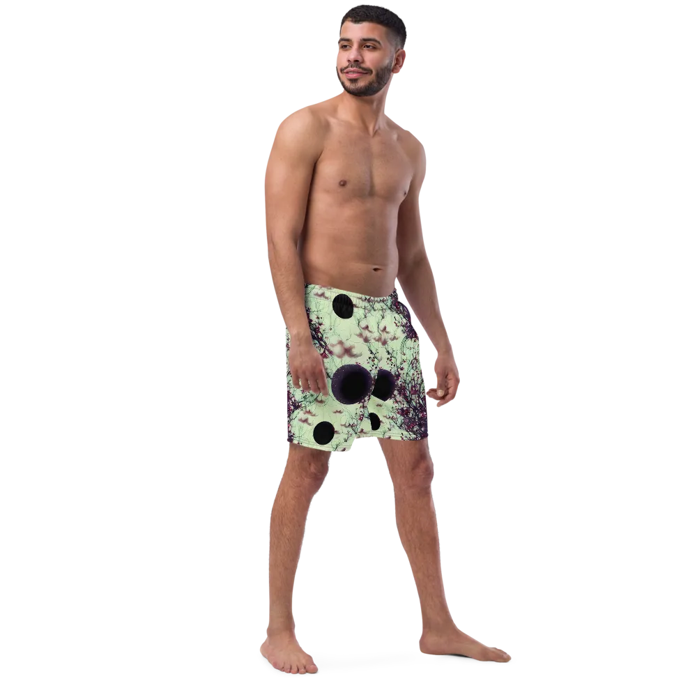 Celestial Bloom on Swim Trunks — Right Front
