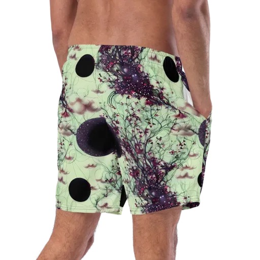 Celestial Bloom on a Swim Trunks