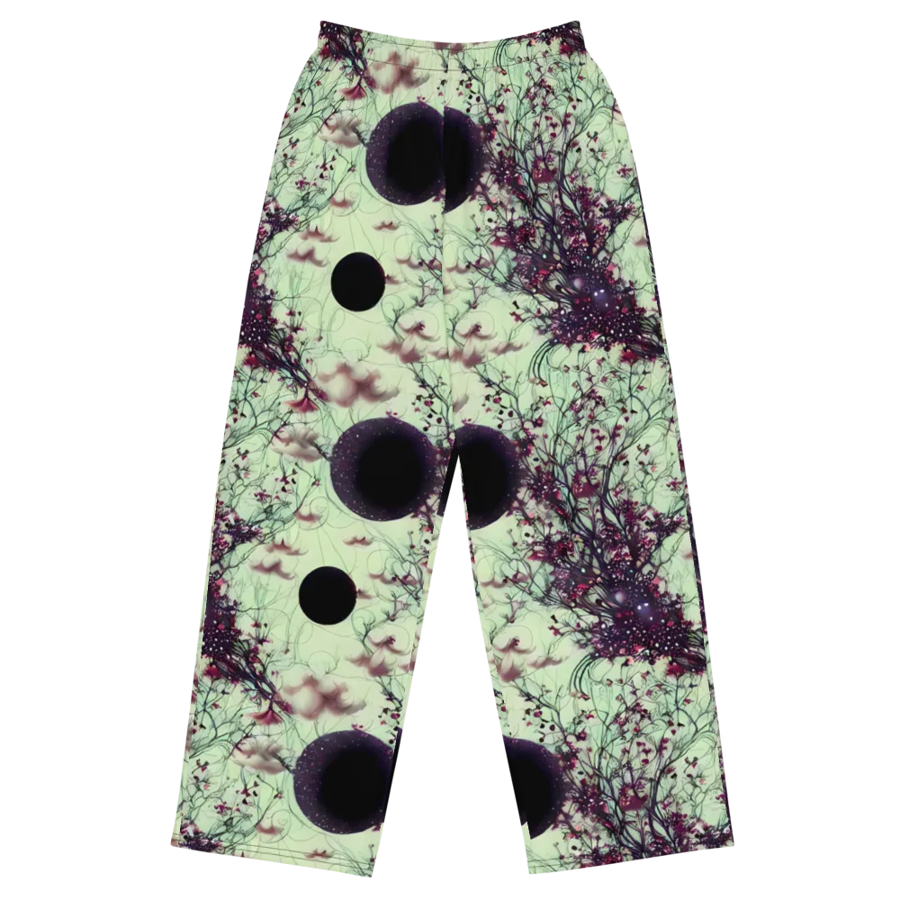 Celestial Bloom on Wide-Leg Pants — Front