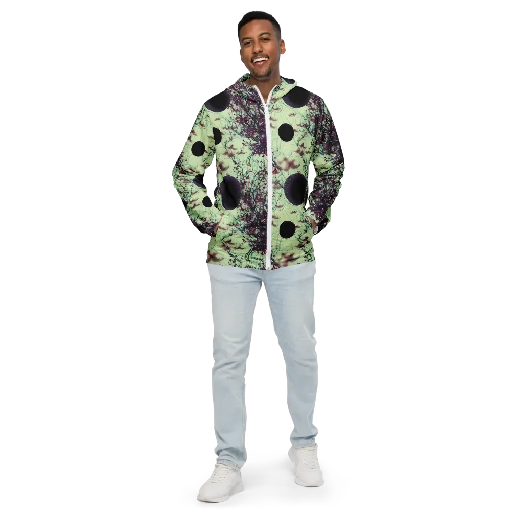Celestial Bloom on Men's Windbreaker — Front