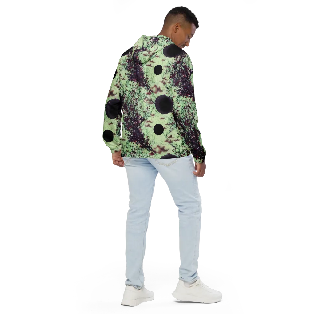Celestial Bloom on Men's Windbreaker — Back