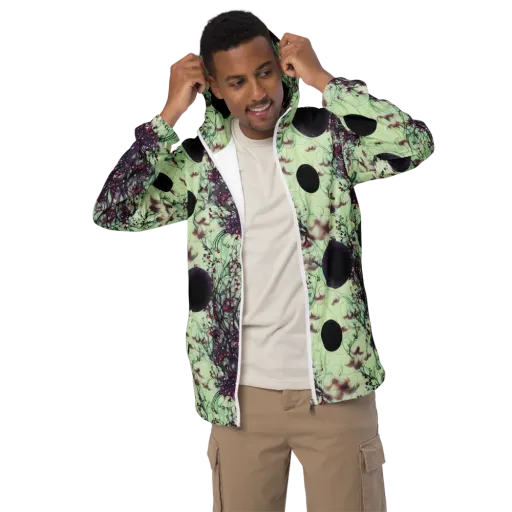 Celestial Bloom on a Men's Windbreaker