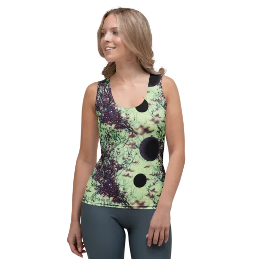 Celestial Bloom on a Women's Tank Top